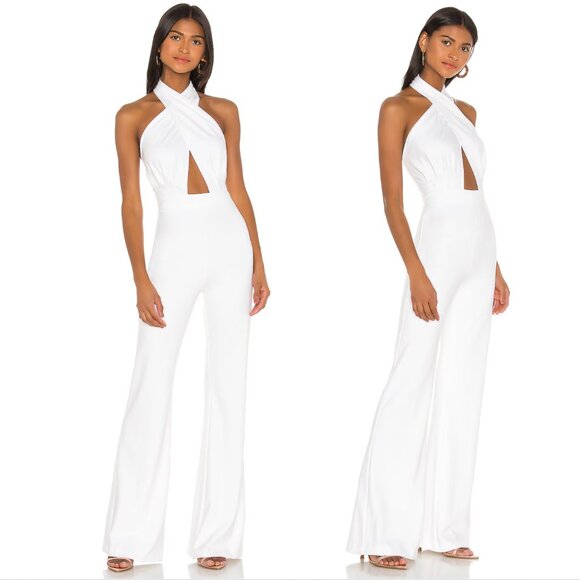 Amanda Uprichard X REVOLVE Zahara Jumps Jumpsuit in Optic White Pantsuit XS - Picture 2 of 8